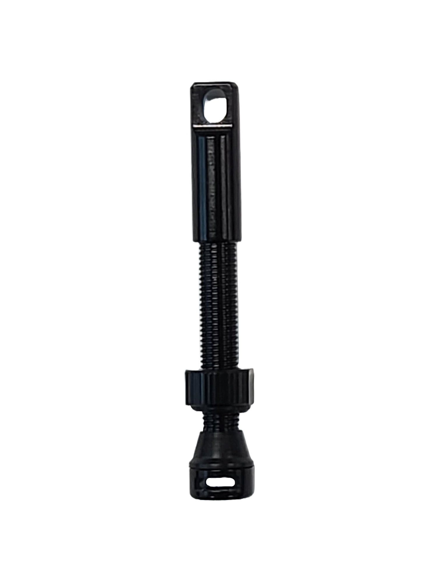 Tubeless Valve, Alloy, Black, patent design with extra side hole, 60mm (Sold Individually) FV/PV - Great valve for use with tyre inserts (Integrated valve removal tool in cover)