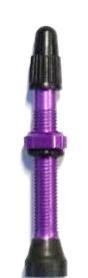 Tubeless Valves, Alloy, PURPLE, w/ext O-ring, 44mm (2 Pcs per bag) FV/PV