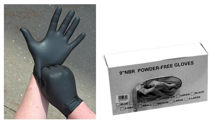 WORKSHOP GLOVES Large, NBR, 100/box BLACK (we have received lots of compliments on these gloves !!)