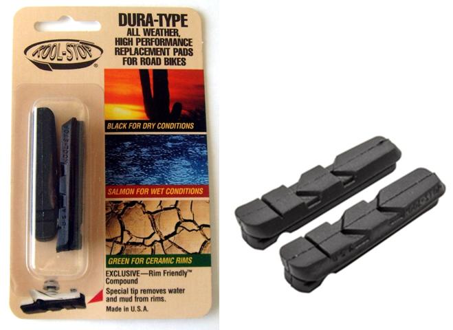 BRAKE PADS - KOOL STOP DURA TYPE INSERT BLACK KS-DURAB