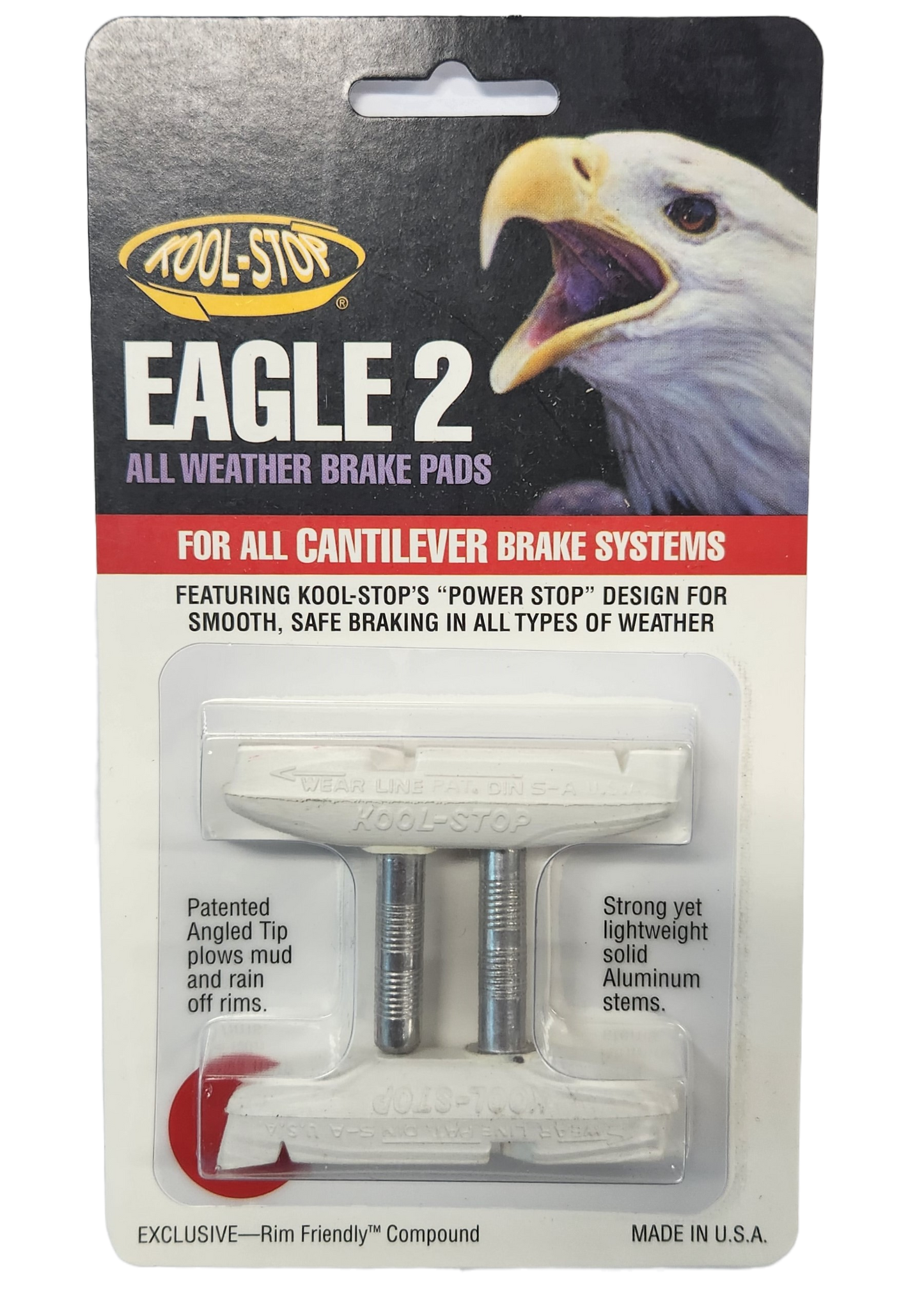 BRAKE PADS - KOOL STOP EAGLE 2 WHITE CANTI KSEC2W