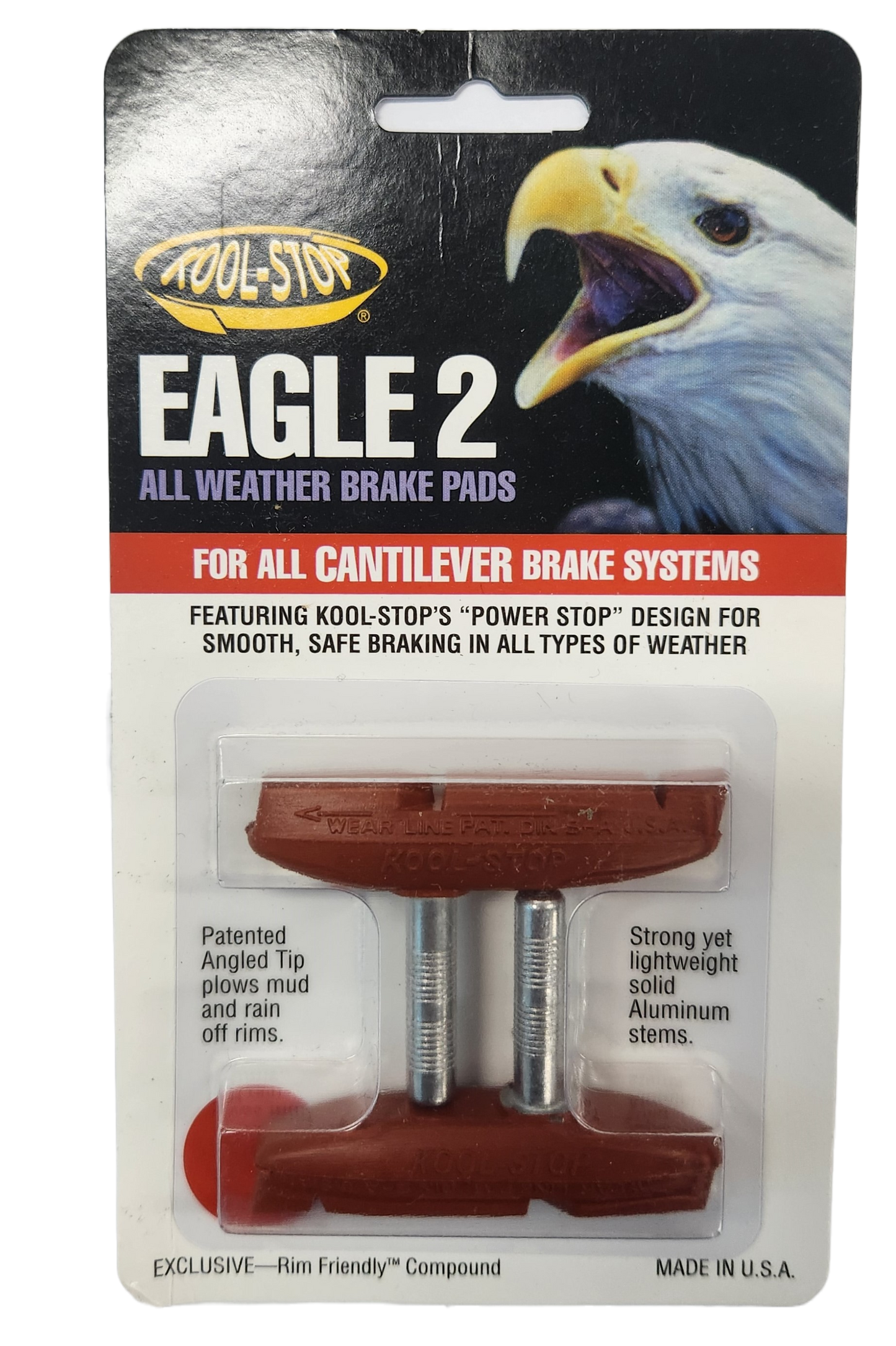 BRAKE PADS - KOOL STOP EAGLE 2 SALMON CANTI KSEC2SA
