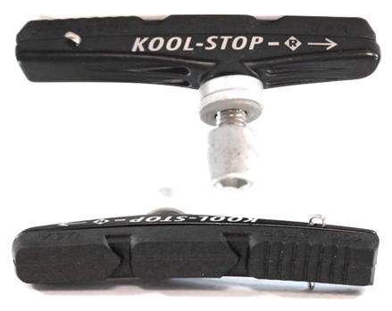 BRAKE PADS - KOOL STOP V BRAKE HOLDER with All-Weather, High Performance Replaceable Brake Pads KSVBHCF2