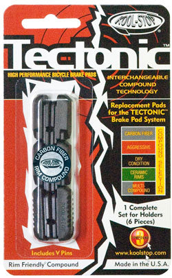 BRAKE PADS - KOOL STOP TECTONIC INSERT BLACK KSTECB