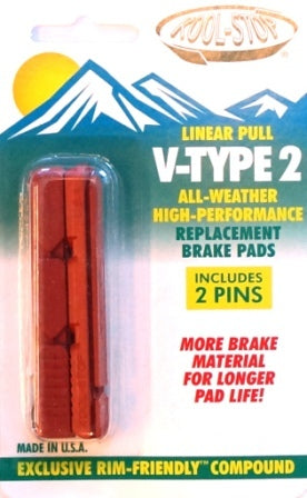 BRAKE PADS - KOOL STOP V2 TYPE INSERT SALMON KSV2SA