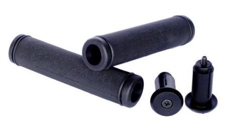 GRIPS MTB, File Design with Plugs, 130mm, BLACK