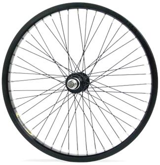 WHEEL Rear 20'' PRO DOUBLE WALL 48h, Flip/flop Joytech hub, 14mm axle, Black SS spokes (matching front 9032)