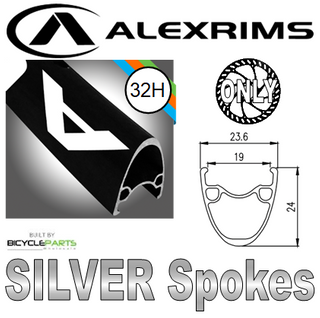 WHEEL - 29er Alex ATD-500 32H P/j Black Rim, FRONT 12mm T/A (100mm OLD) Centerlock Disc Sealed Novatec Black Hub, Mach 1 SILVER Spokes