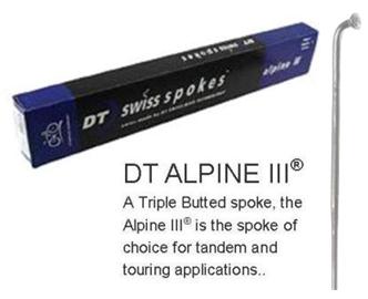SPOKE UPGRADE D.T Alpine III Spoke Option for most wheels we are making SILVER (Subject to length availablity)