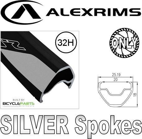 Wheel 650B/27.5 Alex EVO-2 D/w Black Eyeleted Rim , White Sealed 6 Alloy Hub , Black Spokes (Matching Rear 92030)