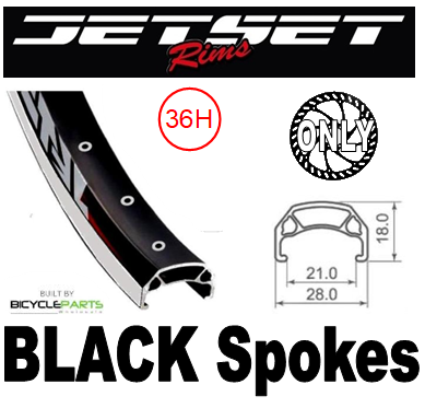 WHEEL - 26" Jetset CH-E213 36H P/j Black Rim, 8/10 SPEED Q/R (135mm OLD) 6 Disc Loose Ball Joytech Black Hub, Mach 1 BLACK Spokes