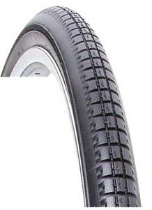 Tyre 24 x 1.3/8 BLACK Block (37-540) , Quality Vee Rubber Tyre (4838)