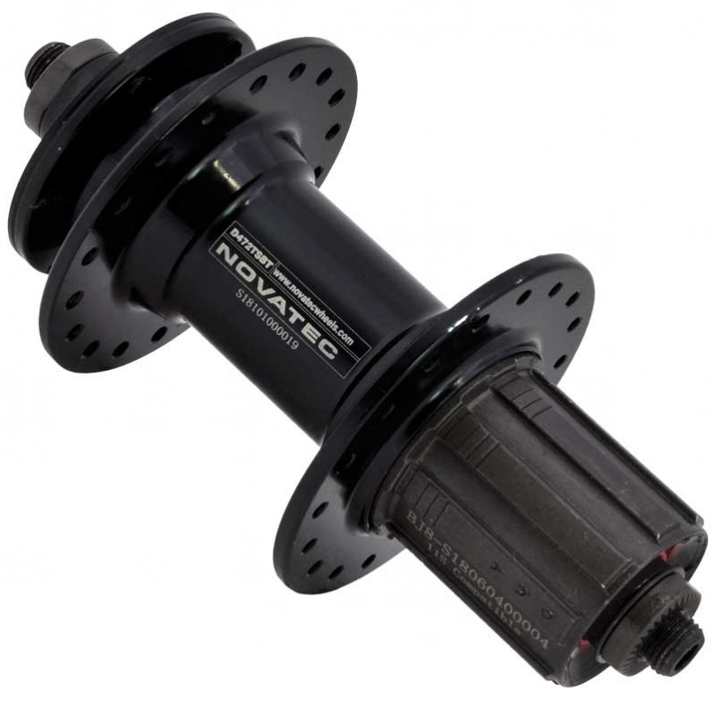Hub , NOVATEC 8-11 Speed Cassette 6 DISC Black Alloy Q/R 32H (135mm OLD) ALL BLACK, 2 x sealed bearing, made in Taiwan