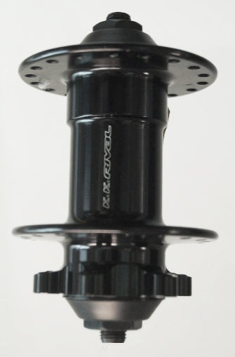 Hub, Front DISC Black 32H "KK RIVAL" Q/R Alloy 6 Bolt