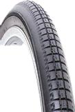TYRE 26 x 1.3/8 - Block Tread - BLACK, (37-590) Quality Vee Rubber Tyre