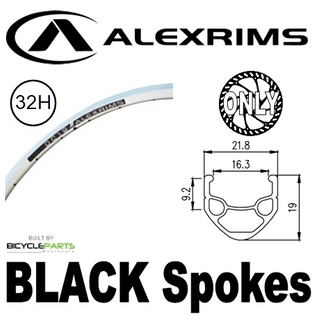 WHEEL - 700C Alex DC19 32H P/j Silver Rim, 8/10 SPEED Q/R (135mm OLD) 6 Disc Sealed Novatec Black Hub, Mach 1 BLACK Spokes