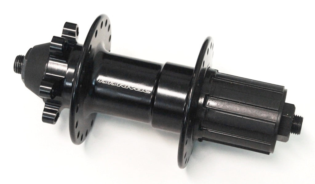 Hub, KK RIVAL, 8/10 Speed Cassette 6 Bolt DISC Black Alloy Q/r 36H (135mm OLD)