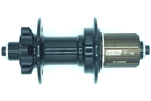 Hub, 10/11 Speed, Q/R Black 40H TANDEM (145mm OLD) 6 Bolt Disc, Sealed Bearings, Quality Bitex product - made in Taiwan
