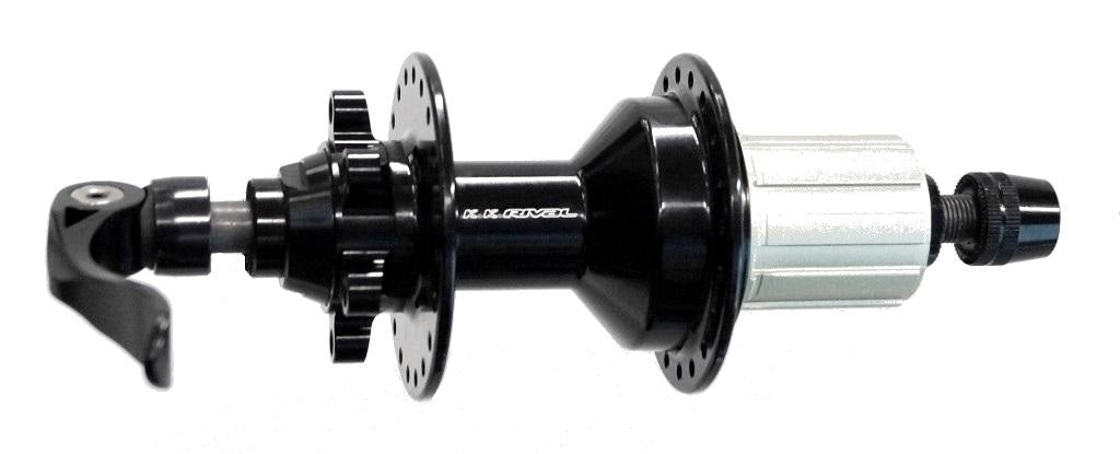 Hub, 8/10 Speed Q/R Black 40H HYBRID (135mm OLD) 6 Disc