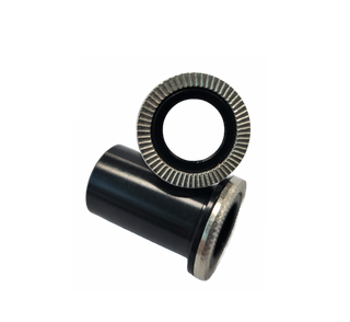 HUB FITTINGS - 10mm END CAPS - Sold as Set (Left and Right), Anodized Black