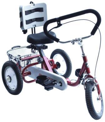 Rehatri Trike 12"Front and rear wheel size, RED