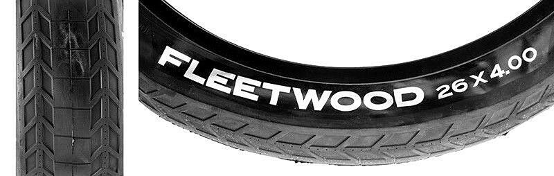 TYRE 26 x 4.0 Duro, Fleetwood, Fat Bike Slick Tread, wire bead, Black