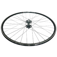 WHEEL 29er/700c Alex DA-22 D/W Rim W/msw, Novatec Sealed Nutted High Flange Hub, Mach 1 Spokes, FRONT. BLACK with SILVER Spokes