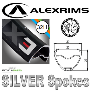 WHEEL - 29er Alex EXR25 32H S/j Black Rim, FRONT Q/R (100mm OLD) 6 Disc Sealed Novatec Black Hub, Mach 1 SILVER Spokes