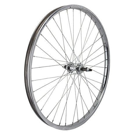 WHEEL - 24" JETSET Ano 36H Alloy Rim A/v, Sealed Steel 36h Hub, Mach 1 Spokes, REAR. SILVER with BLACK Hub