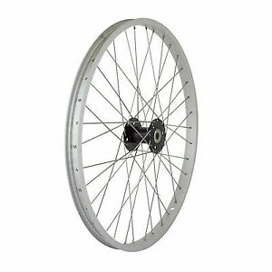 Gomier Rear wheel 24 'DM-18 D/w Silver rim, Black Gomier Sealed Bearing Hub REAR SILVER Spokes