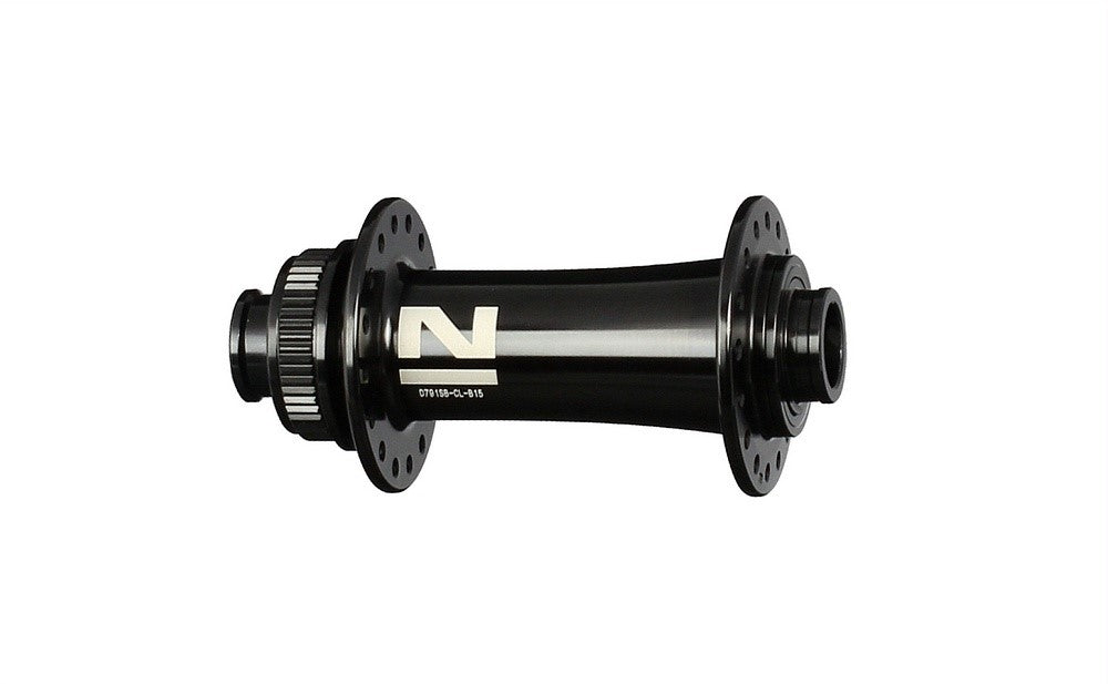 HUB "Novatec" Brand – FRONT - 15mm T/A (100mm OLD) - Centerlock disc - 32H - Sealed – Black - W/Novatec logo