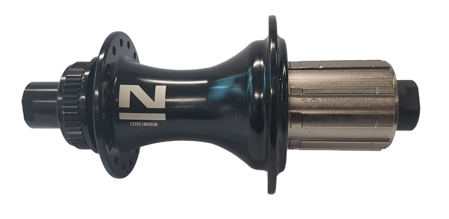 HUB "Novatec" Brand - REAR - 12 x 148mm BOOST - Centerlock disc - 32H - Sealed Bearings - 8/11 Spd - B2 Body - Black - W/Novatec logo