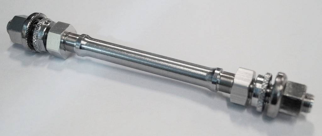 AXLE - Hollow Axle for Rear Novatec Track Hub, 10mm x 165mm (incls Nuts)