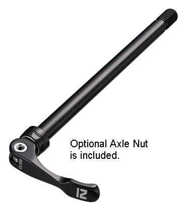 Novatec Through -Axle Skewer FRONT 15mm x 145mm 1.5mm thread pitch of which 15mm is threaded. Threaded Black Front (incls Nut)