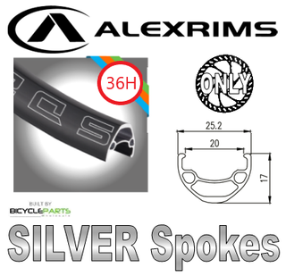 WHEEL - 29er Alex SD20 36H P/j Black Rim, 8/11 SPEED 12mm T/A (142mm OLD) 6 Disc Sealed Novatec Black Hub, SILVER Spokes