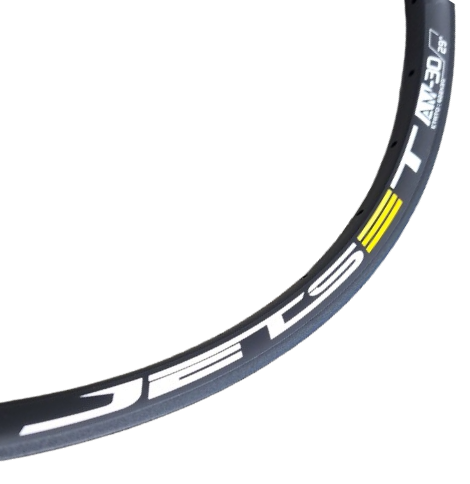 RIM 27.5/650B x 30mm - JETSET AM-30 - 32H - (584 x 30) - Presta Valve - Disc Brake - D/W - Tubeless Ready - BLACK - (458g) Quality Jetset rim made in Taiwan (ERD 558)