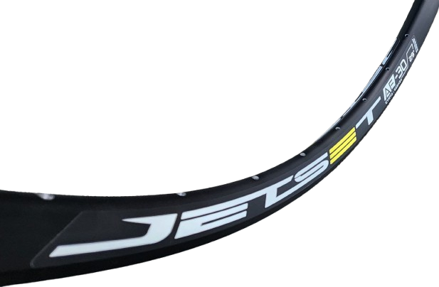 RIM 27.5/650B x 30mm - JETSET AE-30 - 36H - (584 x 30) - Presta Valve - Disc Brake - D/W - Tubeless Ready - BLACK - (684g) Quality Jetset rim made in Taiwan (ERD 558)