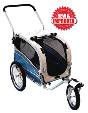Bicycle PET Trailer/Jogger 2in1, Steel Frame, Light BLUE. 40kg max weight