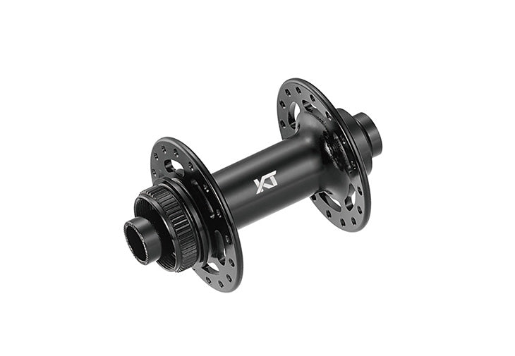 HUB "KT" Brand – FRONT - 15mm T/A BOOST (110mm OLD) - Centerlock disc - 32H - Sealed - ANOD Black - W/KT logo