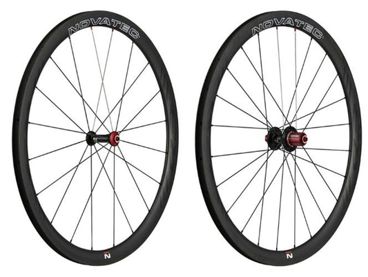 Wheelset, 11speed, CARBON 700c Novatec R-3  (38mm rim) Clincher F & R (Shimano Body 11s) 20mm id rim, Tubeless ready taped, Rim brake type, Professional wheelset Made in Taiwan