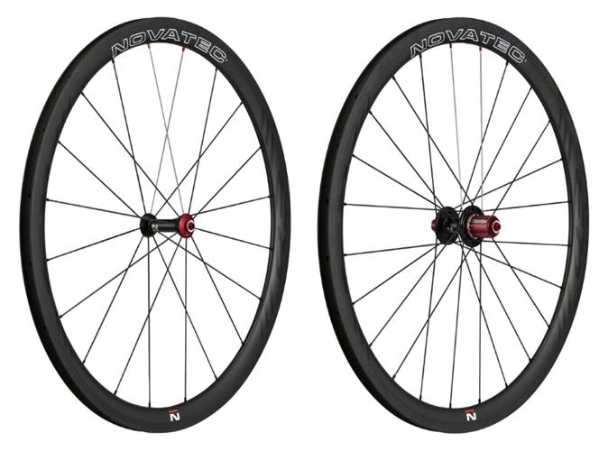 Wheelset, 11speed, CARBON 700c Novatec R-3 (38mm rim) Clincher F & R (Shimano Body 11s) 20mm id rim, Tubeless ready taped, Rim brake type, Professional wheelset Made in Taiwan