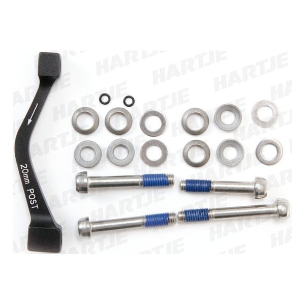 Avid Post Bracket - 20 P (Includes Stainless Caliper Mounting Bolts (CPS, Standard)), increased depth for fitment of all