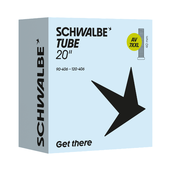 Schwalbe Tube AV7XXL Schrader; 20'' x 3.50 - 4.80 (90 to 120 - 406) (54 - 428) 300g