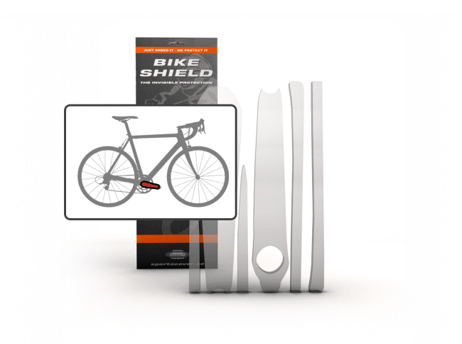 Bikeshield Crank shield (Bike protection that is Tough, Totally clear, non-yellowing, lightweight, self-healing, transparent and shock absorbing, Easy to Apply without heat or water)