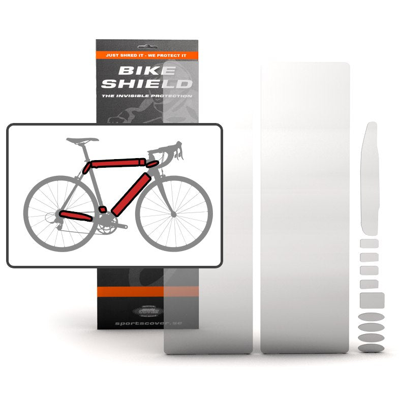 Bikeshield Fullpack Oversized Matte (Bike protection that is Tough, Totally clear, non-yellowing, lightweight, self-healing, transparent and shock absorbing, Easy to Apply without heat or water)