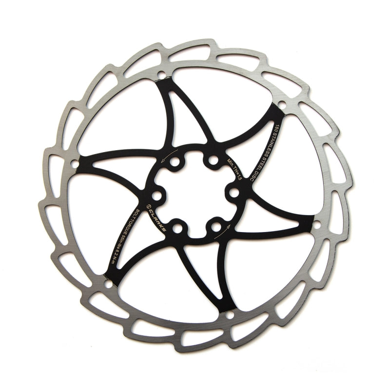 DISC ROTOR - Single piece rotor, CLARKS, STAINLESS STEEL 160mm, BLACK ED finish, Quality Clarks product