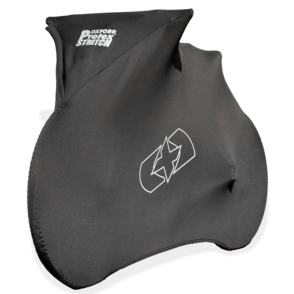 A NEW ITEM - BIKE COVER - Protex Stretch Indoor Cycle Cover, soft breathable inner lining, perfect for protecting "your beauty" stored in the garage- includes a universal chain guard- Oxford Product