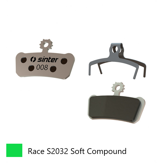 BRAKE DISC PADS - MTB Premium RACE pads (Extra Bite), GREEN, Avid/Sram, XO Trail, Elixir 7/9 Trail, Guide Ultimate RSC/RS/R/T | G2 Ultimate RSC - Quality Sinter product Made in Slovenia