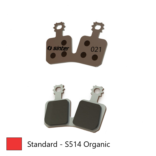 BRAKE DISC PADS - MTB Premium Standard pads, RED, Magura MT Trail (FW), MT5, MT5 eStop, MT5e, MT7 - Quality Sinter product Made in Slovenia