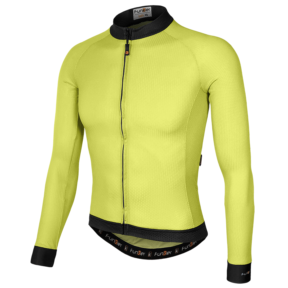Jersey, MENS, FUNKIER, Vulci, Yellow Summer long sleeve, full zip, 3XLARGE
